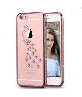 Чехол силиконовый со стразами из горного хрусталя для iPhone 5/5s/SE
