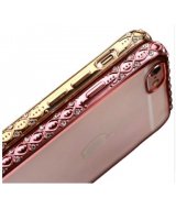 Чехол силиконовый прозрачный со стразами из горного хрусталя для iPhone 6/6s