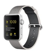 Apple Watch Series 2, 42 мм, Silver with Pearl Wovel Nylon MNPK2