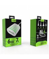 Зарядное устройство сетевое с шестью USB входами 7А Ldnio A6702 белое