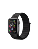 Apple Watch Series 4 (MU672RU/A), 40 мм, корпус из алюминия цвета «серый космос», спортивный браслет чёрного цвета