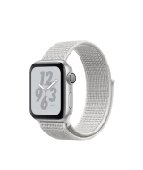 Apple Watch Nike+ Series 4 (MU7F2RU/A), 40 мм, корпус из алюминия серебристого цвета, спортивный браслет Nike цвета «снежная вершина»