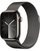 Apple Watch Series 9 LTE 45 мм (корпус из нержавеющей стали графит/миланский графитовый)