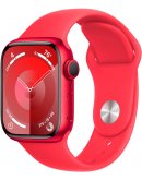 Apple Watch Series 9, 45 мм, корпус из алюминия цвета (PRODUCT)RED, спортивный ремешок цвета (PRODUCT)RED, размер M/L