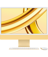 Apple iMac 24" Retina 4,5K, M3 (8C CPU, 10C GPU, 2023), 8 ГБ, 256 ГБ SSD, жёлтый (Z19F)