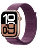Apple Watch Series 10, 46 мм, корпус из алюминия цвета «розовое золото», спортивный браслет сливового цвета