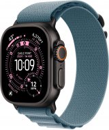 Умные часы Apple Watch Ultra 3 LTE 49 мм (титановый корпус, черный/синий, текстильный ремешёк размера S)