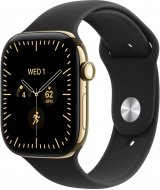 Умные часы Apple Watch Series 12 LTE 46 мм (титановый корпус, сияющее золото/черный, спортивный силиконовый ремешок S/M)