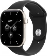 Умные часы Apple Watch Series 12 LTE 46 мм (керамический корпус, жемчужно-белый/черный, спортивный силиконовый ремешок S/M)